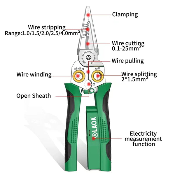 Ultimate 8-in-1 Electrician Pliers